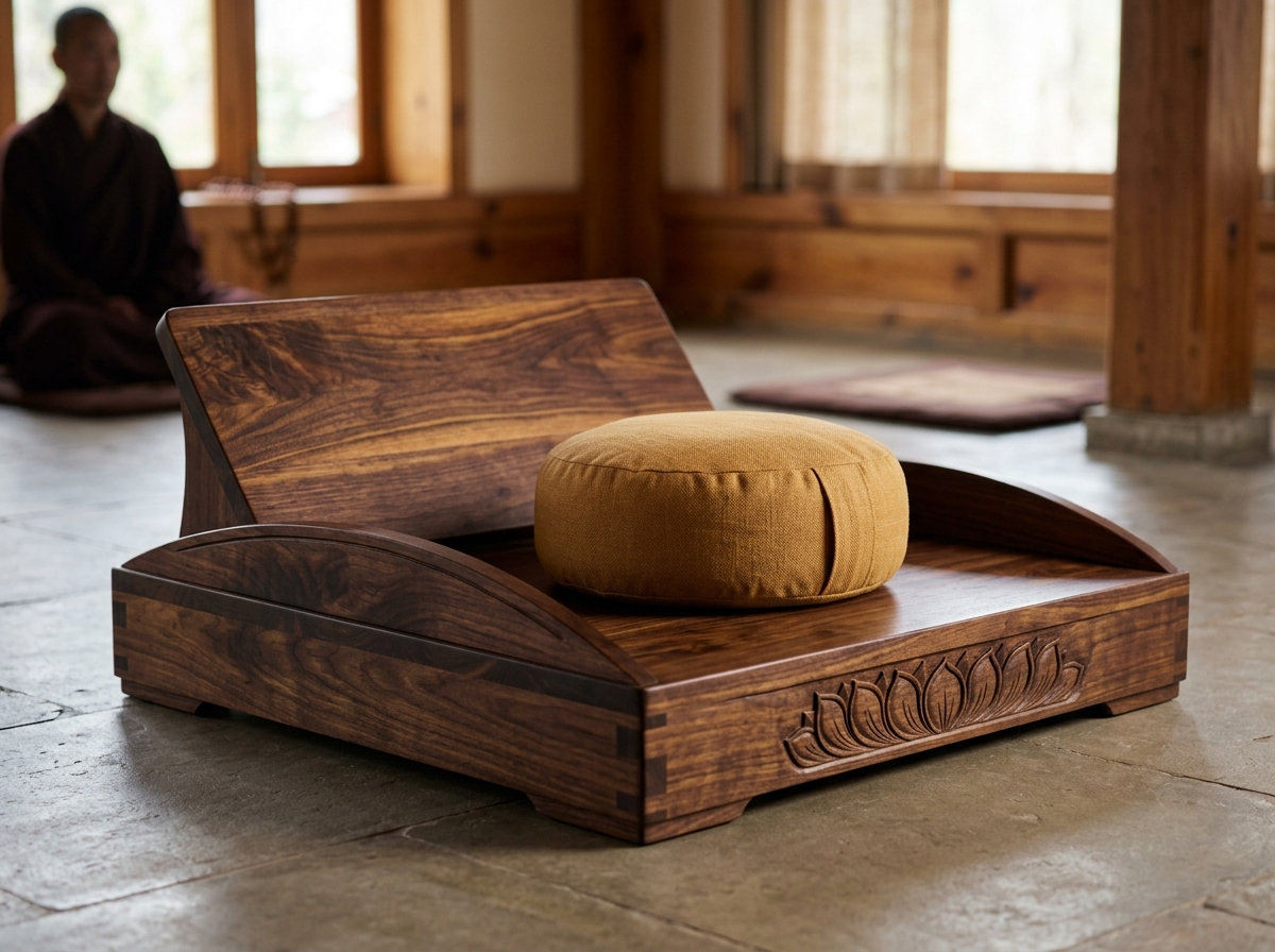 Kashmir Walnut Monastic Meditation Seating System