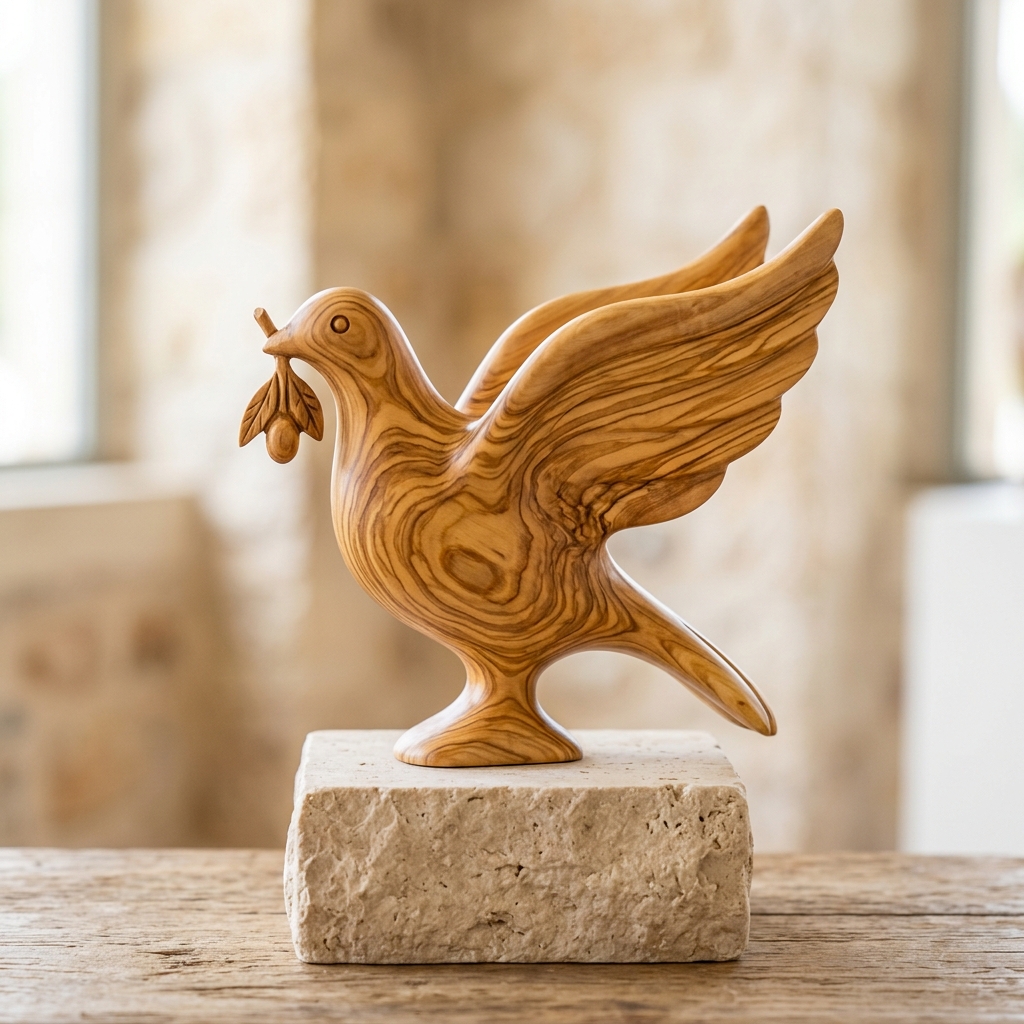 Olive-Wood Peace Dove